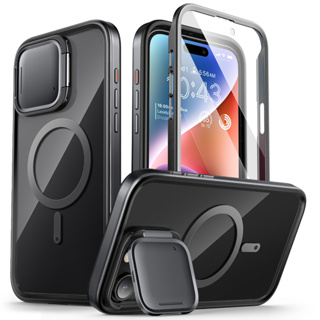 I-Blason Shield Mag手機殼適用於iPhone 15 Pro Max保護殼鏡頭帶保護套帶支架兼容無線充電