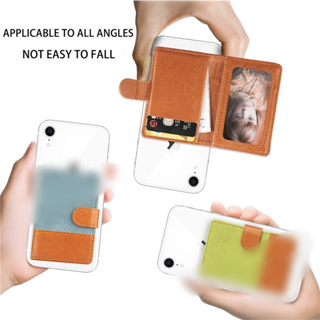 SAMSUNG 適用於三星 iPhone redmi 多功能手機支架錢包式卡夾 DIY 手機殼背貼支架