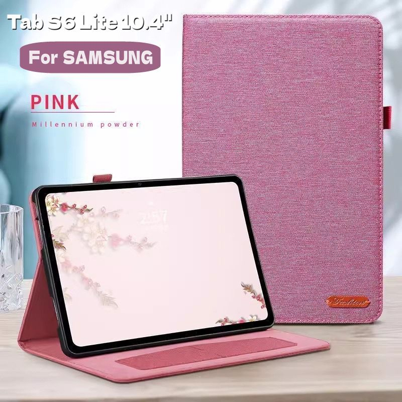 適用三星Tab S6 Lite 10.4吋保護套SM-P610 P613 P615平板外殼牛仔布紋TPU軟殼全包防摔皮套