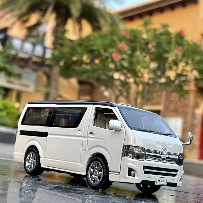 仿真汽車模型 1:32 豐田 海獅 海力士 麵包車 模型仿真合金車商務車 巴士回力聲光 兒童金屬玩具車 收藏裝飾 禮物擺