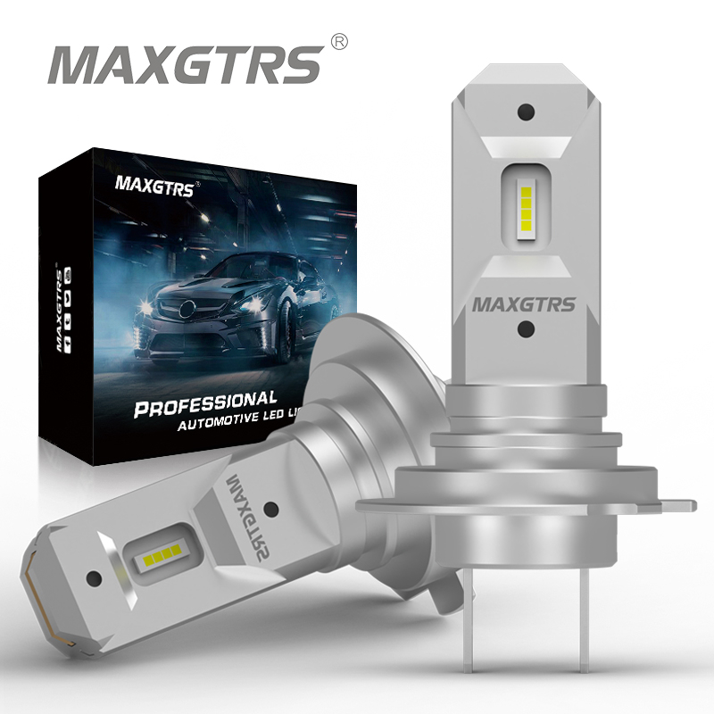 Maxgtrs 2x H7 LED 無風扇 16000LM 超亮大燈燈泡迷你設計汽車燈 12V 80W