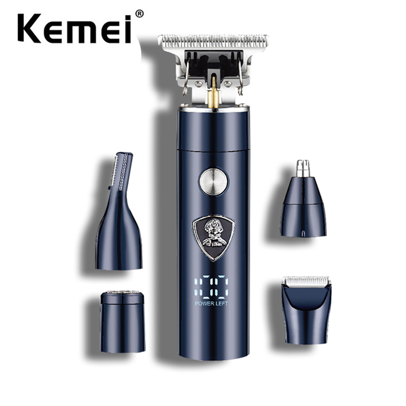 Kemei 5 合 1 多功能理髮器無繩理髮器電動剃須刀可充電男士剃須刀眉耳毛髮修剪器