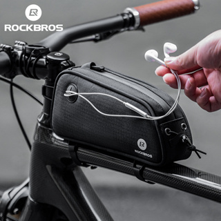 ROCKBROS 自行車包上管前梁橫桿包窄流線型耳機孔可充電騎行手機包