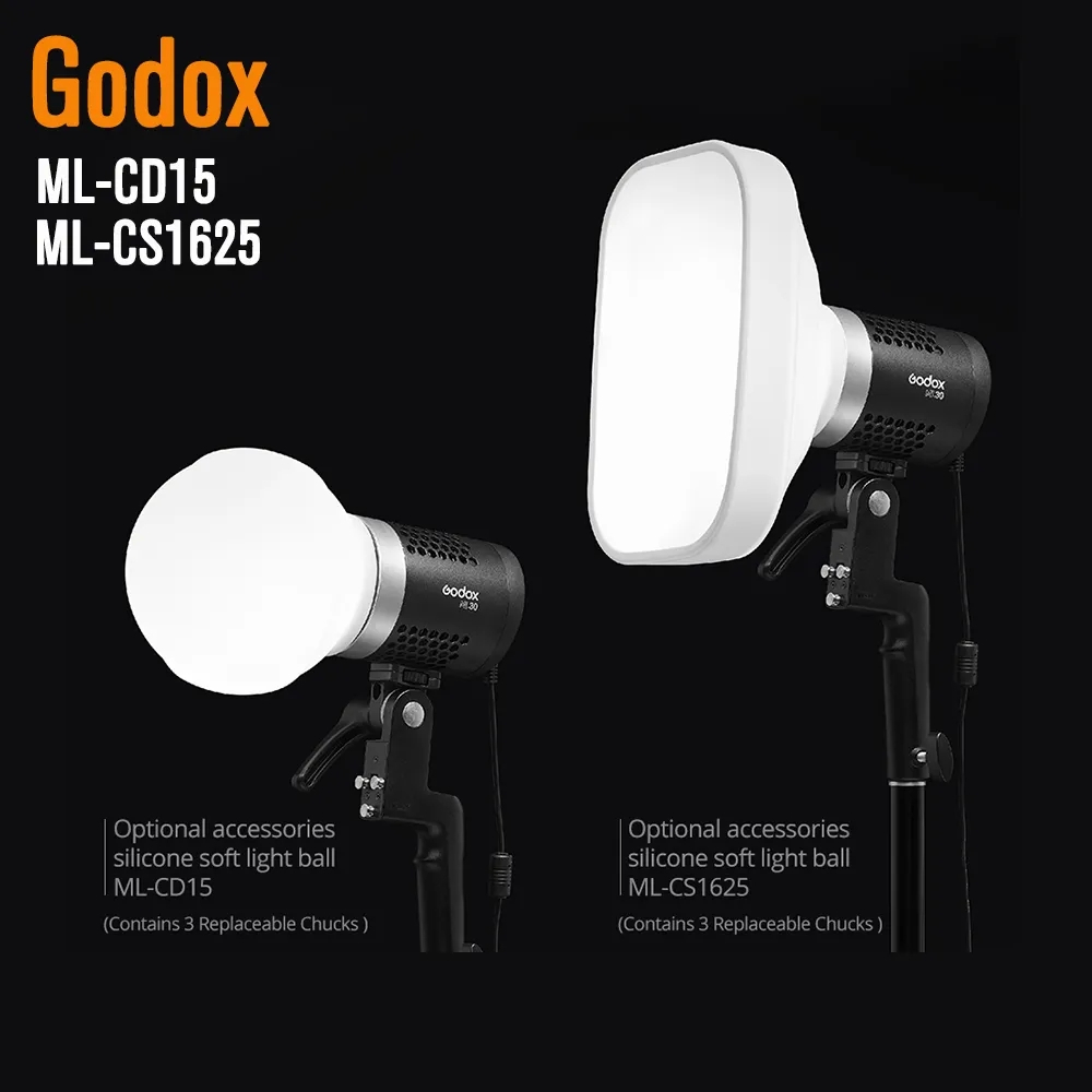 神牛Godox ML-CD15 ML-CS1625矽膠柔光球柔光箱適用於相機閃光燈V1 V860III AD100pro