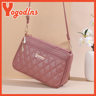 Yogodlns Pretty Embroidery Sling Bag 女士多口袋大容量單肩包時尚女包