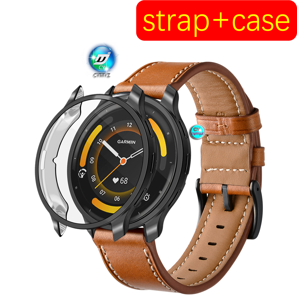 Garmin venu 3 錶帶皮革錶帶適用於 garmin venu 3 智能手錶錶帶運動腕帶 garmin venu