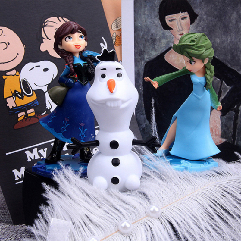 現貨 10cm 迪士尼卡通動漫 冰雪奇緣 Frozen 艾莎 Elsa 安娜 雪寶 Q版公仔人偶模型玩具手辦擺件娃娃禮物