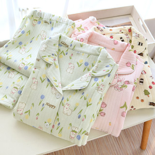 月子服春秋冬純棉產後孕婦哺乳睡衣女產婦秋冬季空氣棉家居服寬鬆款