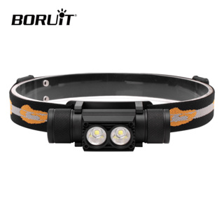 【現貨】BORUiT 2000 流明 XM-L2 LED 迷你頭燈 6 模式 USB 可充電頭燈野營手電筒狩獵頭手電筒