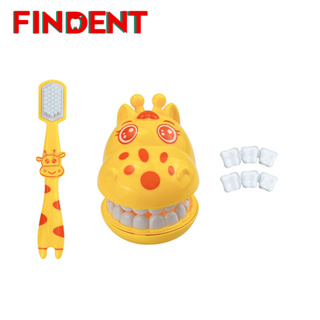 可愛的牙刷牙齒模型長頸鹿演示教學學習模型兒童刷牙玩具牙科臨床禮品