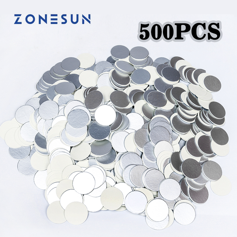 Zonesun 500 件定制鋁箔感應密封襯墊塑料層壓鋁箔蓋瓶蓋襯墊 PP PET PVC PS ABS 玻璃瓶密封件