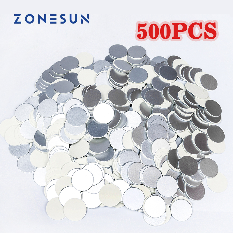 Zonesun 500 件定制鋁箔感應密封襯墊塑料層壓鋁箔蓋瓶蓋襯墊 PP PET PVC PS ABS 玻璃瓶密封件