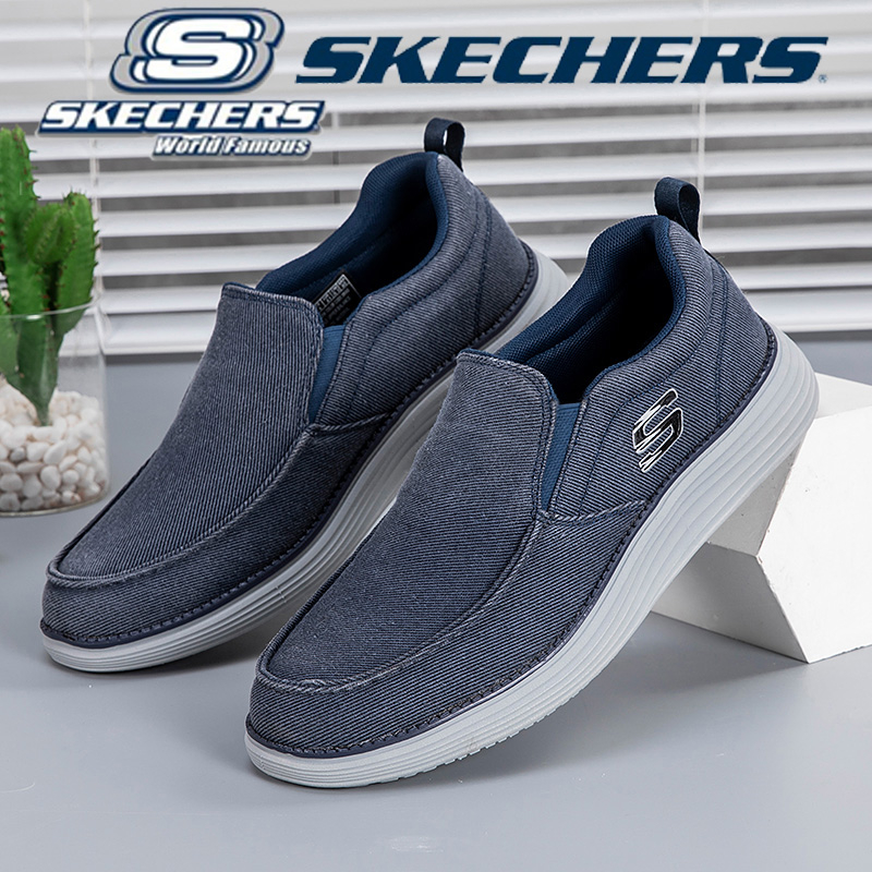 男士新款牛仔帆布鞋*skechers_go-walk 戶外耐磨透氣休閒跑步鞋步行鞋