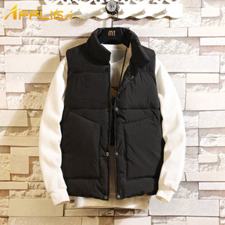 ✦AFFLIGA✦情侶馬甲男士秋冬季韓版潮流加厚外穿羽絨棉服休閒無袖馬甲外套