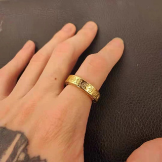 克羅伈CH鍍金6mm永恆之心真愛戒指 男女時尚個性朋克指環
