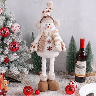 聖誕雪人伸縮公仔 針織麋鹿娃娃 家居裝飾 創意擺飾 聖誕禮物 交換禮物