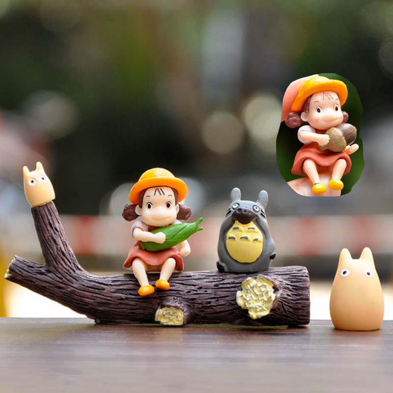 現貨 6款整套 日本動漫 宮崎駿吉卜力 龍貓 草壁梅 Totoro 灰塵精靈 樹枝 Q版公仔人偶模型玩具手辦擺件娃娃禮物