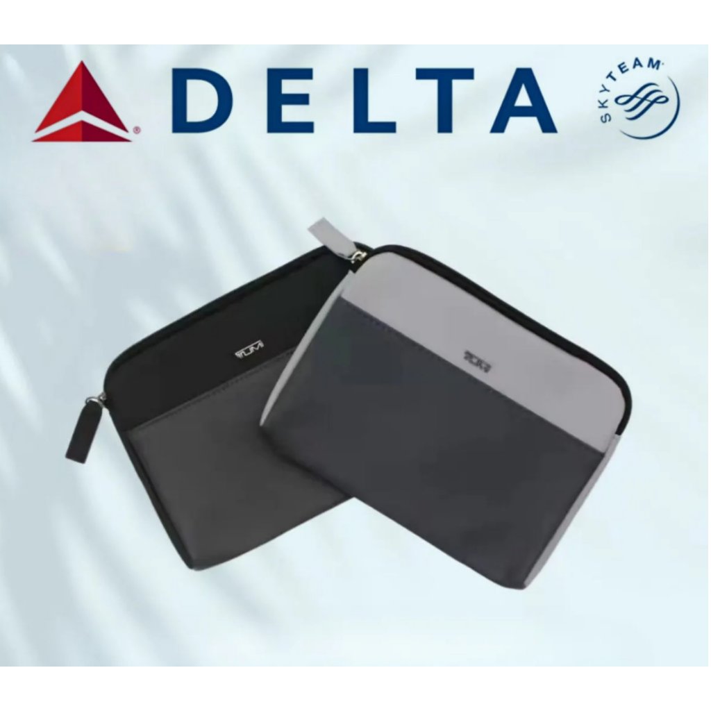 Tumi 便攜式硬盤 Delta Airlines Amenity Pouch 移動電源存儲袋電子收納袋旅行電纜袋,適用