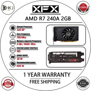 二手 XFX R7 240 2GB 顯卡 GPU Radeon R7 240A 2GB AMD 視頻屏幕卡台式電腦電腦遊