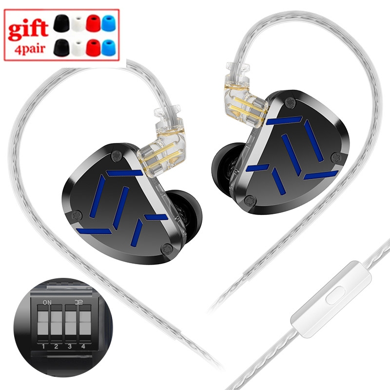 KZ-ZAT一圈八鐵入耳式耳機hifi舞臺監聽重低音遊戲多單元圈鐵耳塞