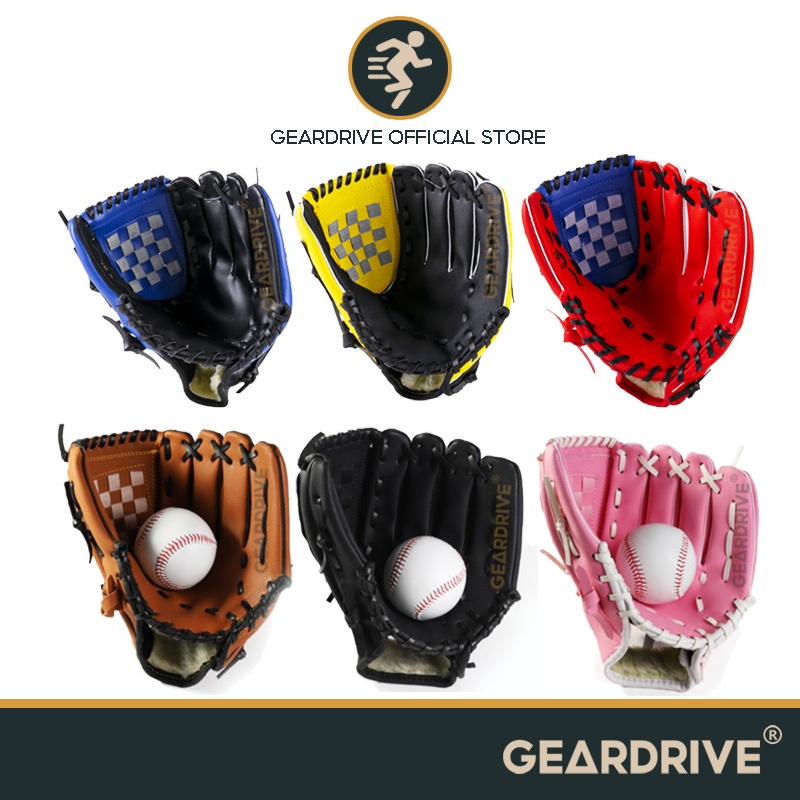 GEARDRIVE 10.5寸兒童 棒球手套 內野投手加厚打擊手套 左右手壘球手套  成人PU仿牛皮內野手套 投手手套