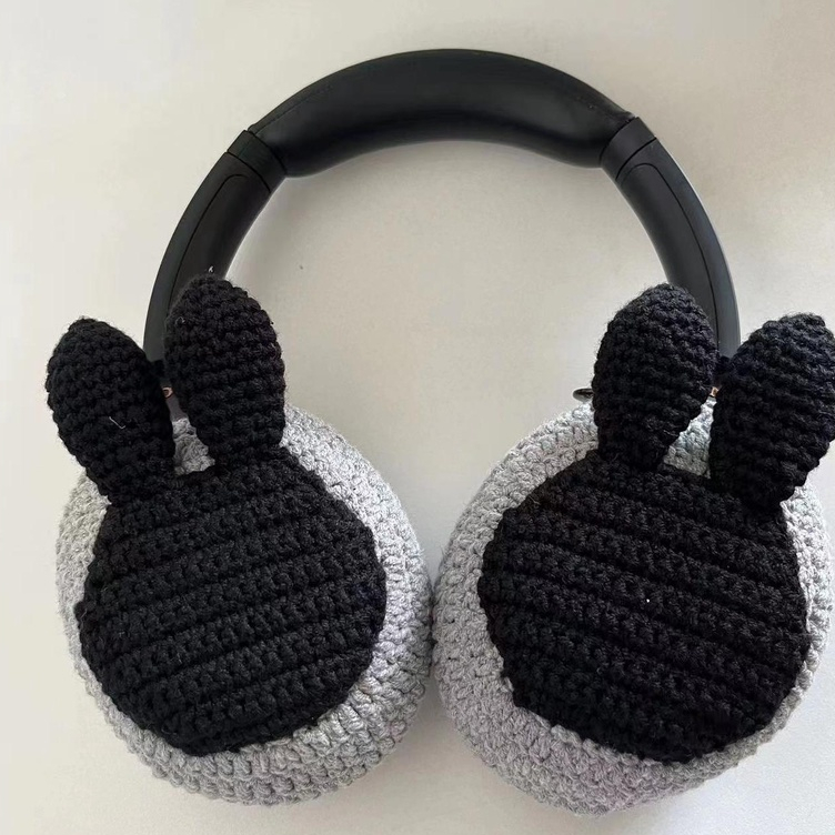 【耳機保護套】【現貨】適用於索尼XM4 耳機手工鉤織毛線保護套 兔子保護套 頭戴式藍牙耳機