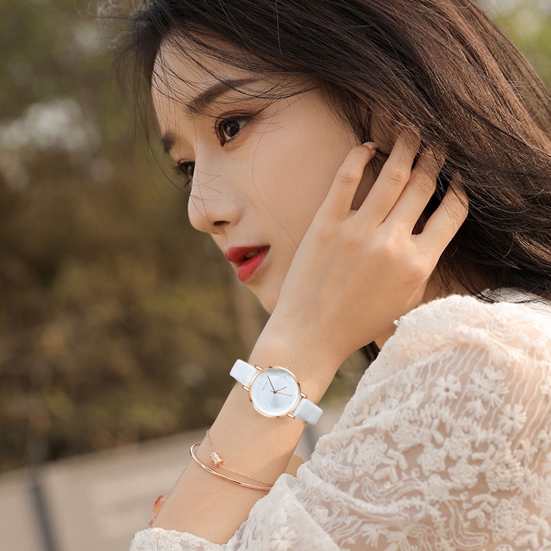 SNOOPY史努比簡約風輕奢精緻女款手錶復古優雅小巧圓角纖薄錶盤稜形清晰鏡面防水石英錶SNW851交換禮物