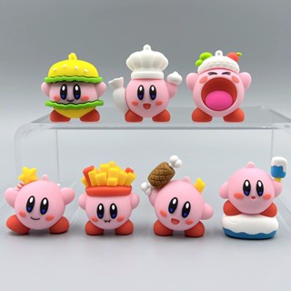 現貨 1件裝 日本任天堂遊戲 星之卡比 Kirby 漢堡薯條廚師卡哇伊迷你Q版公仔人偶模型收藏玩具手辦擺件娃娃生日禮物