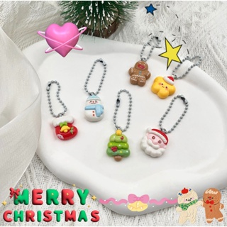 耶誕節鑰匙鏈雪人耶誕老人手機鏈飾品禮物可愛ins薑餅人鑰匙扣