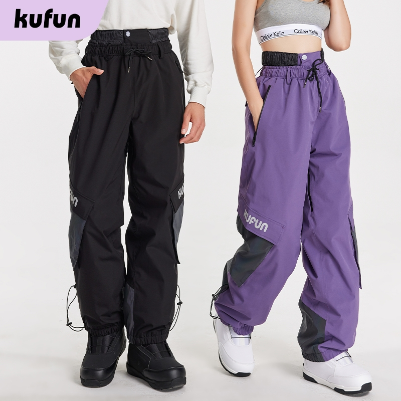 酷峰KUFUN滑雪褲女男新款雪褲雪服專業套裝防水防風雪地寬鬆單板雙板款