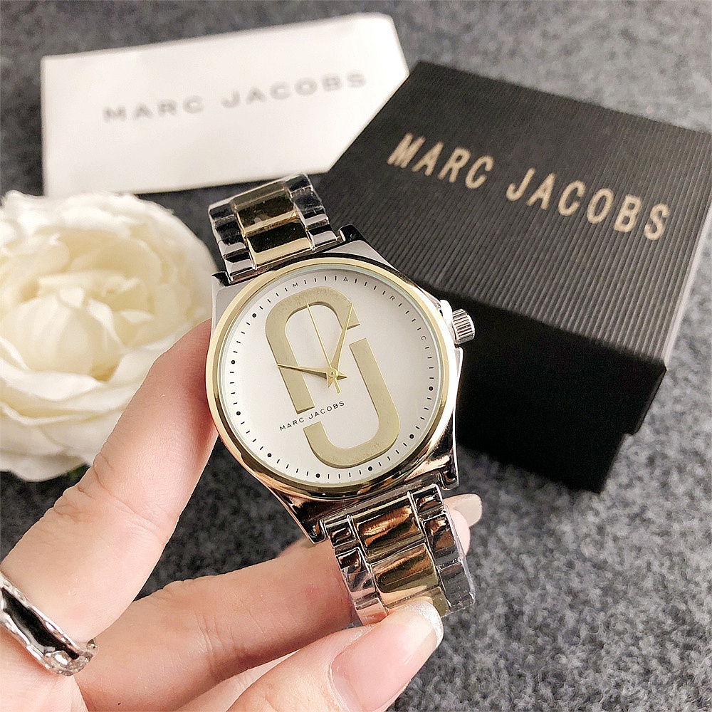 Marc JACOBS 男女時尚商務合金錶殼鋼錶帶手錶石英禮物