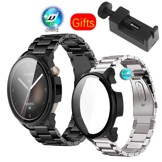 Amazfit Balance 錶帶金屬錶帶,不銹鋼錶帶適用於 Amazfit Balance 智能手錶錶帶運動腕帶 A