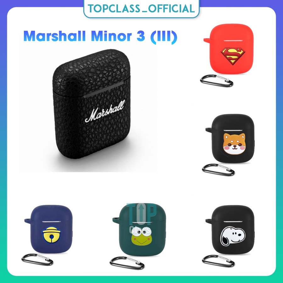 Marshall Minor 3 Minor III TWS 耳機矽膠保護卡通喜悅的迷人卡通掛鉤套