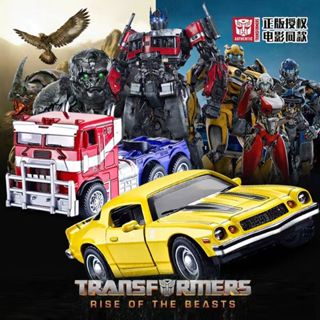 TRANSFORMERS 變形金剛模擬合金車模擎天柱大黃蜂合金車模