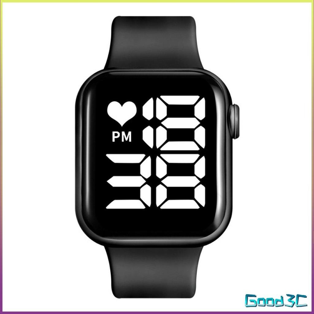 電子錶觸摸LED 大數字時尚簡約方形觸控游泳防水手環手錶