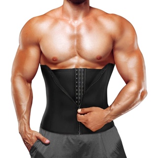 男士腰部訓練器緊身胸衣雙收腹塑身衣運動鍛煉壓縮腰帶纖體塑身腰帶減肥