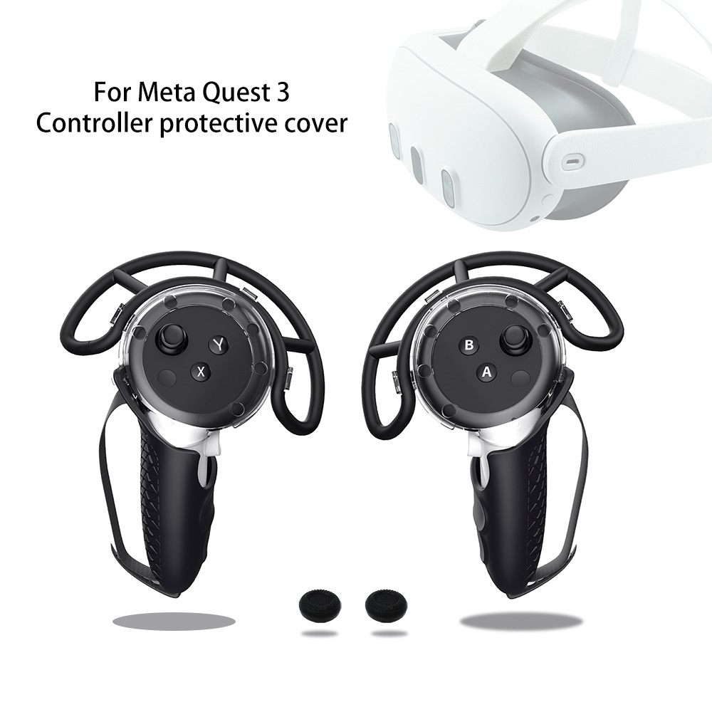 Meta quest 3 VR 控制器配件的保護套框架保護套矽膠手柄保護套觸摸手柄保護