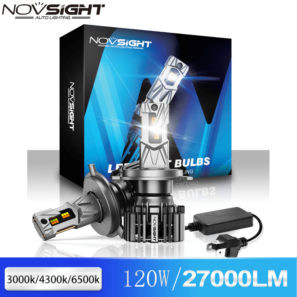 Novsight 新款 N73T 三色 LED 車燈 H11 3000K 4300K 6500K 27000LM 120