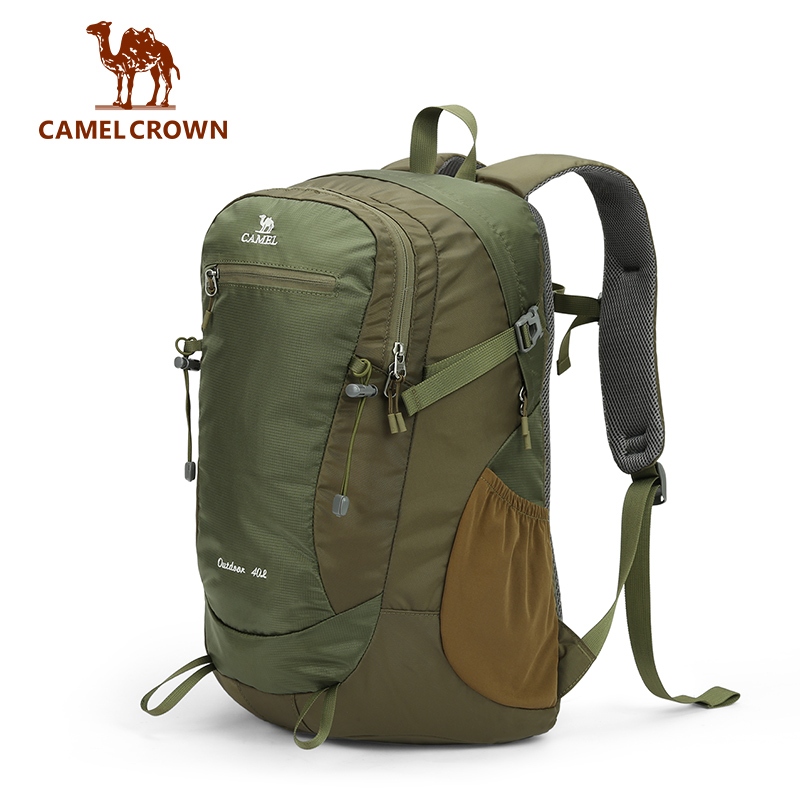Camel CROWN 登山包 40l 戶外背包大容量徒步旅行露營透氣耐磨背包