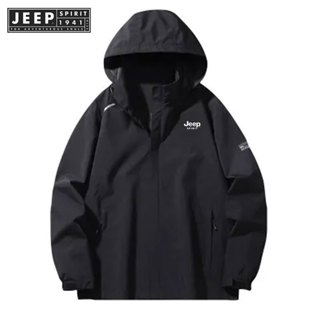 Jeep SPIRIT 1941 ESTD充電外套秋冬新款戶外春秋可拆卸帽子防水防風透氣