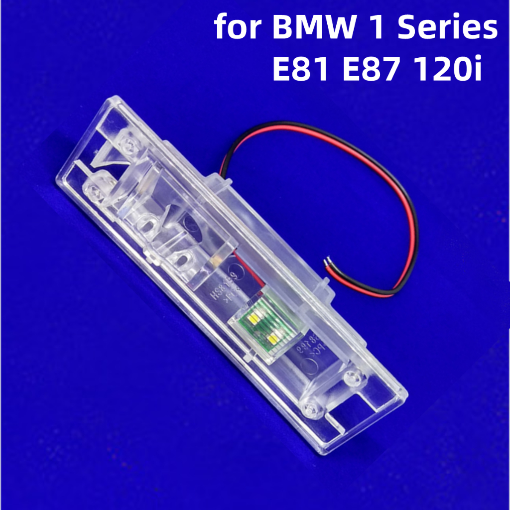 BMW 汽車倒車後視攝像頭支架牌照燈座帶 LED 燈適用於寶馬 1 系 E81 E87 120i