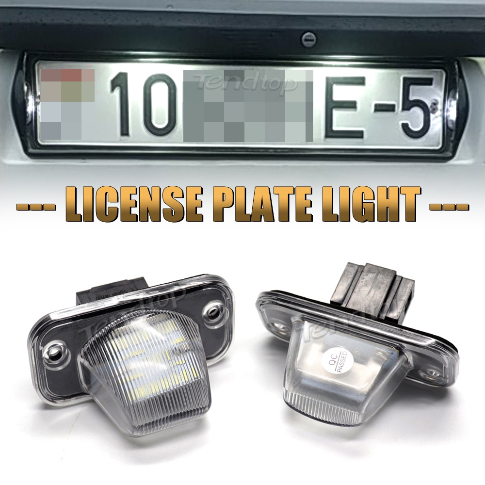 2件裝VW 福斯車牌燈牌照燈適用於大眾T4 運輸車帕薩特 B5 B6 Touran Caddy 捷達 LED燈 內置解碼
