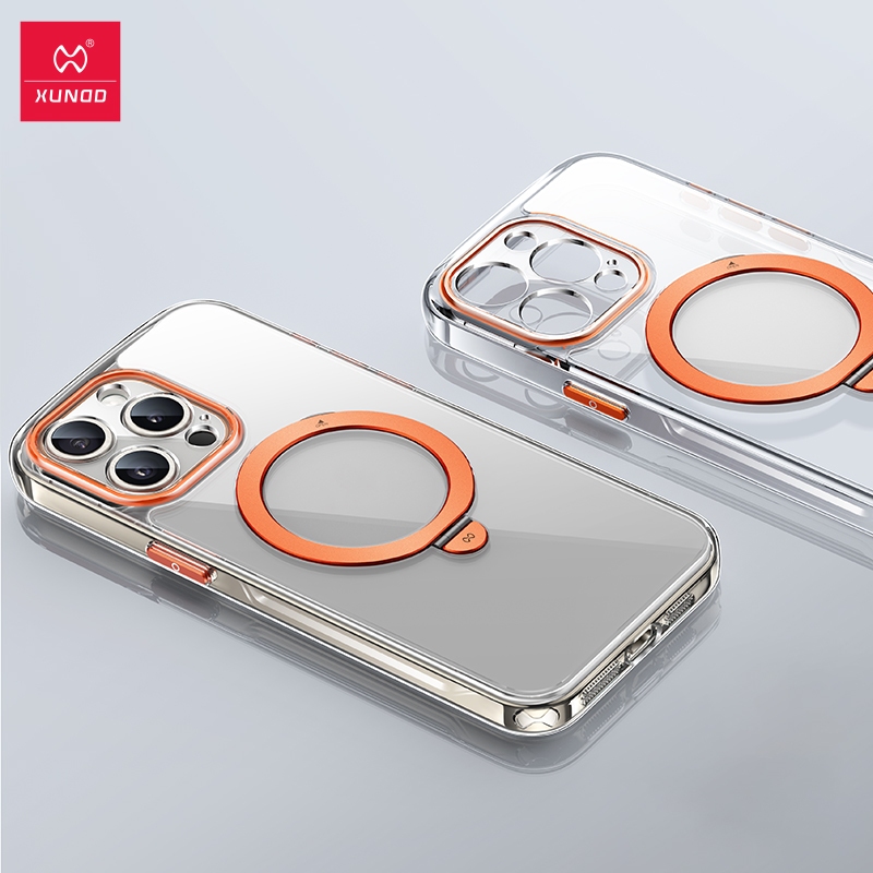 Iphone 15 Pro Max Xundd 手機殼零感磁性支架氣囊防震透明外殼套裝適用於 iPhone 13 14