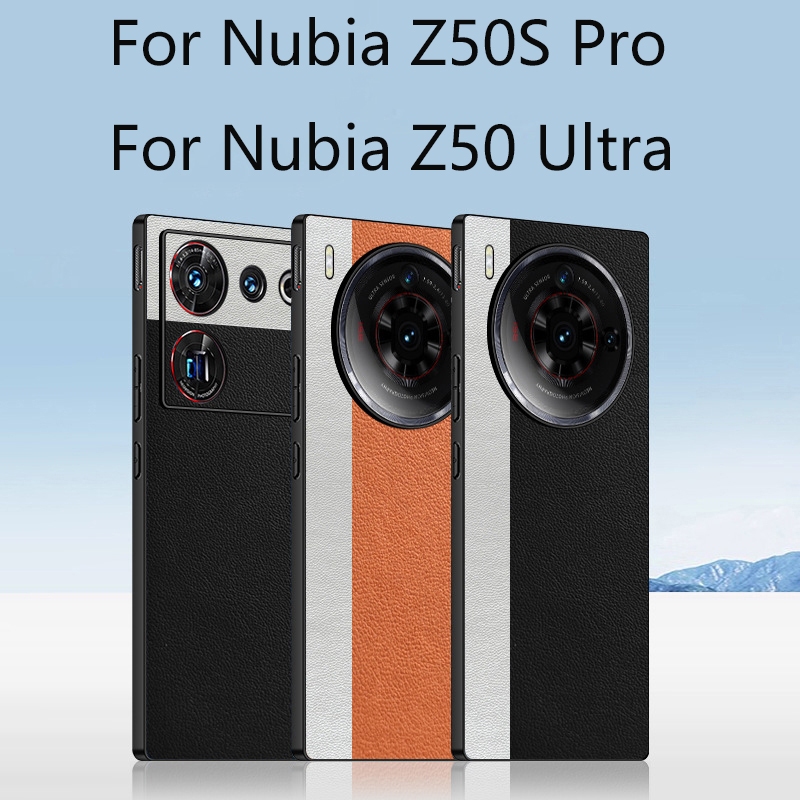 NUBIA Z50s Pro 外殼保護殼適用於努比亞 Z50S Pro Z50 超創意 PU 皮革拼接硬手機殼保護套