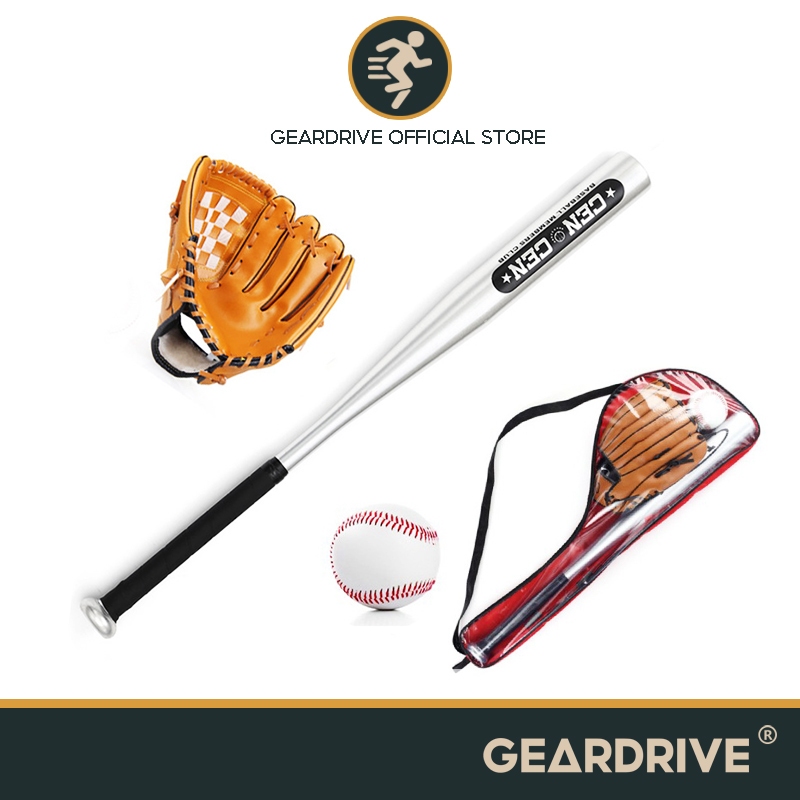 GEARDRIVE 兒童棒球套裝 橡木棒球棒 鋁合金棒球棒+手套+棒球 送孩子 禮品禮物