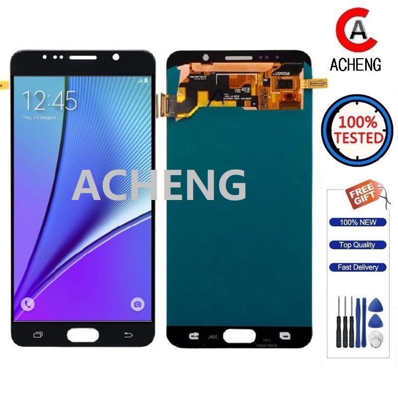 Acheng 兼容三星 Galaxy Note 5 Note5 N920 液晶觸摸屏數字化儀更換部件