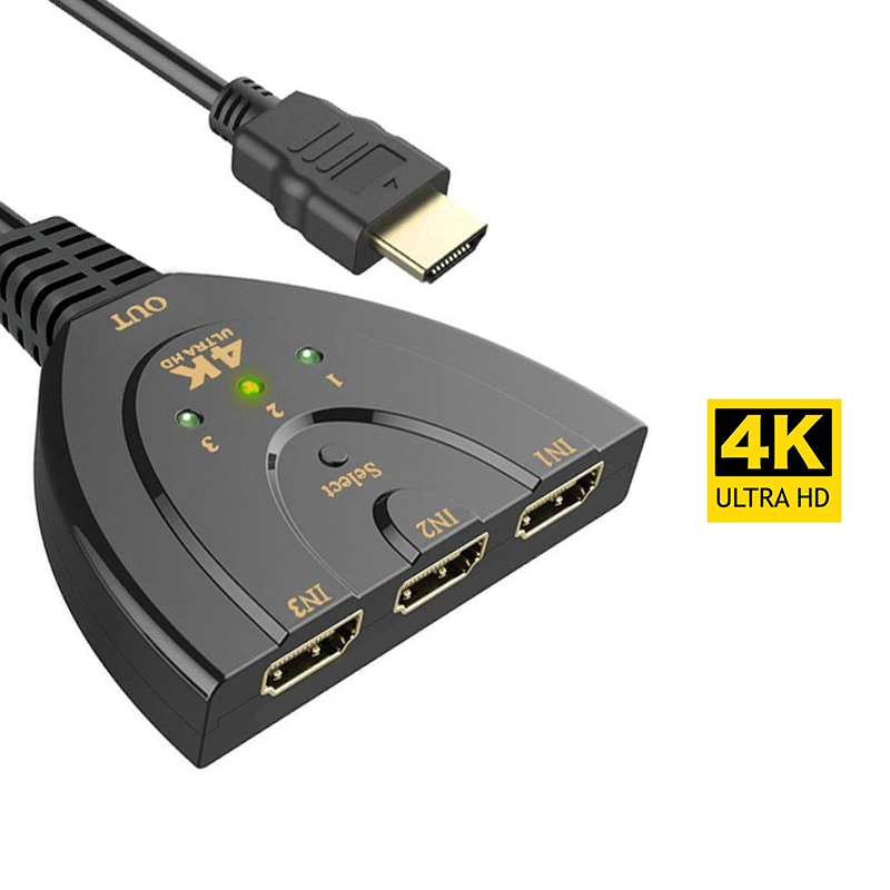 4k*2k 三維迷你 3 端口 HDMI 1.4 切換器 4K 切換器 HDMI 分配器 1080P 3 進 1 出端口