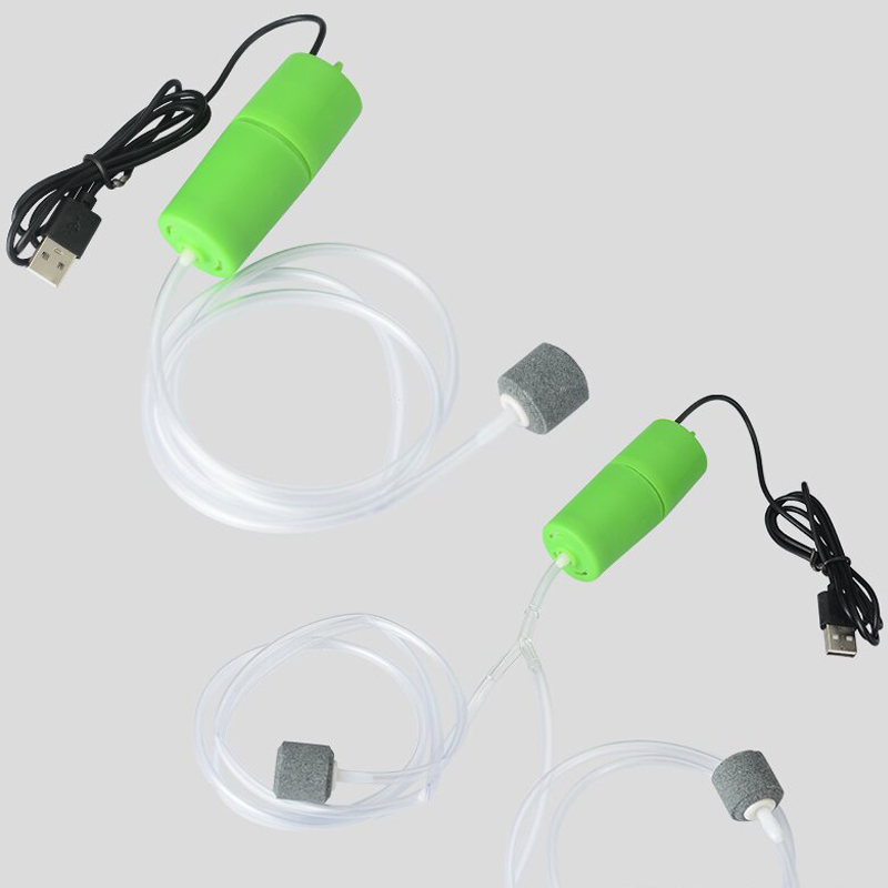 迷你空氣靜音泵便攜式 USB 抽氣曝氣器適用於水族箱氧氣水族箱空氣魚氧氣石罐