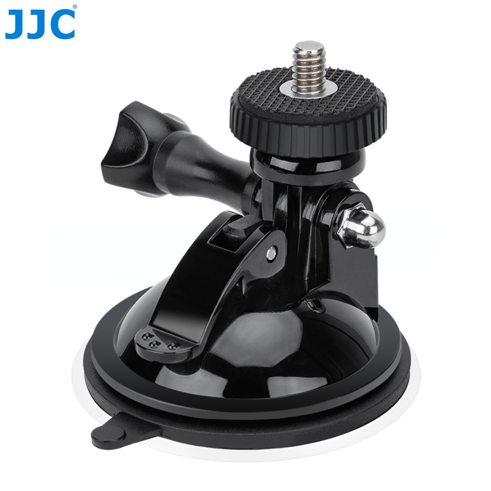 JJC LED補光燈強力吸盤支架 帶1/4"-20螺絲固定雲臺 DJI GoPro 運動相機直播Vlog拍攝支架
