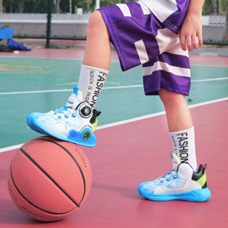 男童運動鞋春秋款2023新款兒童籃球鞋旋轉鈕扣男孩透氣鞋子